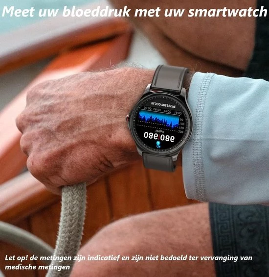 Goedkoop 🛒 Belesy® MARS - Smartwatch Dames - Smartwatch Heren - Horloge - Bloeddruk - ECG - Stappenteller - 1.3 Inch - Kleurenscherm - Full Touch - Zilver - Staal - Schakel 🔔 15 Goedkoop 🛒 Belesy® MARS - Smartwatch Dames - Smartwatch Heren - Horloge - Bloeddruk - ECG - Stappenteller - 1.3 Inch - Kleurenscherm - Full Touch - Zilver - Staal - Schakel 🔔 - Afbeelding 13