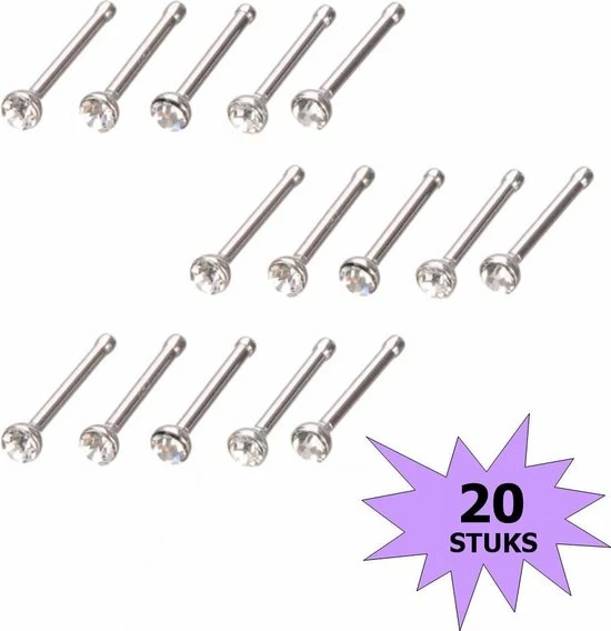 Coupon ✔️ Fako Bijoux® - Neuspiercing - Stud - Staafje Kristal - Wit - 20 Stuks 🤩 4 Coupon ✔️ Fako Bijoux® - Neuspiercing - Stud - Staafje Kristal - Wit - 20 Stuks 🤩 - Afbeelding 2
