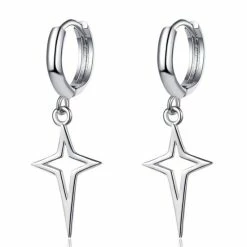 Beste deal 🥰 Liefs Jade Oorbellen Dames | Oorbellen Heren | Unisex Oorbellen | 925 Zilver | Oorringen Met Hanger Kruis | Oorringen | Ster Oorbellen | Cadeau Voor Vrouw | Cadeau Voor Man | Schoencadeautje Sinterklaas | Black Friday 2022 | Kerst | Kerstcadeau Voor Vrouwen ⭐