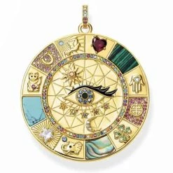 Begroting 🛒 Tracelet - Zilveren Kettingen | Ketting Hanger Geluksamulet XL Gold | ø 43 Mm | 925 Sterling Zilver - 925 Keurmerk Stempel - 925 Zilver Certificaat | Kerst Tip ⭐