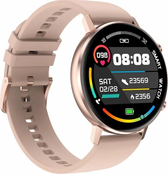 Aanbiedingen 😉 Belesy® Eighteen - Smartwatch Dames - Smartwatch Heren - Horloge - Full Circle - Super Mooi Scherm - 18 Wijzerplaten - Stappenteller - Bloeddruk - Mutli Sport - Milanees - Staal - Goud 😀 13 Aanbiedingen 😉 Belesy® Eighteen - Smartwatch Dames - Smartwatch Heren - Horloge - Full Circle - Super Mooi Scherm - 18 Wijzerplaten - Stappenteller - Bloeddruk - Mutli Sport - Milanees - Staal - Goud 😀 - Afbeelding 12