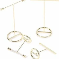 Kopen ⭐ Fliex - Sieradenrek - Oorbellenrek - Goud - Geschikt Voor 2 Paar Oorbellen ⌛ -Sieraden-horloges Winkel 550x582 3