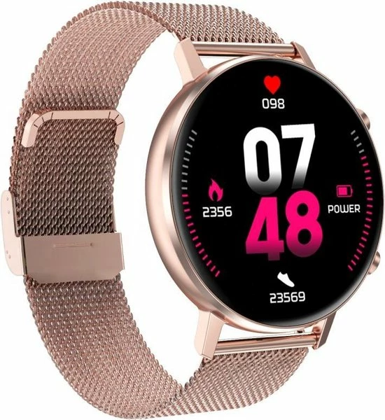 Aanbiedingen 😉 Belesy® Eighteen - Smartwatch Dames - Smartwatch Heren - Horloge - Full Circle - Super Mooi Scherm - 18 Wijzerplaten - Stappenteller - Bloeddruk - Mutli Sport - Milanees - Staal - Goud 😀 4 Aanbiedingen 😉 Belesy® Eighteen - Smartwatch Dames - Smartwatch Heren - Horloge - Full Circle - Super Mooi Scherm - 18 Wijzerplaten - Stappenteller - Bloeddruk - Mutli Sport - Milanees - Staal - Goud 😀 - Afbeelding 3