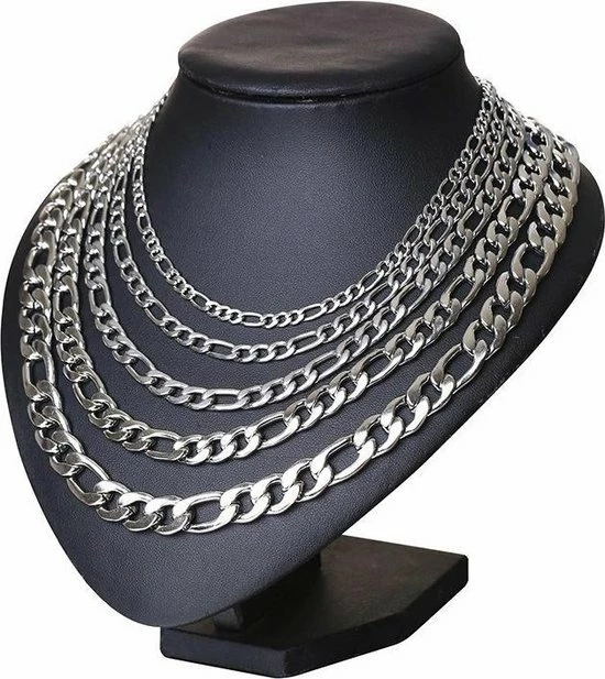 Beste deal ✨ Fako Bijoux® - Schakelketting Staal - RVS - Figaro Ketting - 5mm - 45cm - Zilverkleurig - Sinterklaas & Kerst 🌟 4 Beste deal ✨ Fako Bijoux® - Schakelketting Staal - RVS - Figaro Ketting - 5mm - 45cm - Zilverkleurig - Sinterklaas & Kerst 🌟 - Afbeelding 2