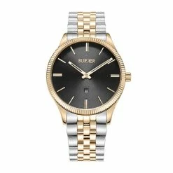 Goedkoopste ✨ BURKER ⌚ Watches BURKER Nicky - Rond Dames Polshorloge - Zwart Goud Zilver - 36 Mm 🎉