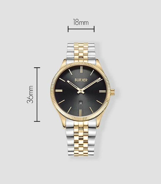 Goedkoopste β¨ BURKER β Watches BURKER Nicky - Rond Dames Polshorloge - Zwart Goud Zilver - 36 Mm π 10 Goedkoopste β¨ BURKER β Watches BURKER Nicky - Rond Dames Polshorloge - Zwart Goud Zilver - 36 Mm π - Afbeelding 8