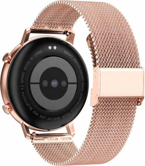Aanbiedingen 😉 Belesy® Eighteen - Smartwatch Dames - Smartwatch Heren - Horloge - Full Circle - Super Mooi Scherm - 18 Wijzerplaten - Stappenteller - Bloeddruk - Mutli Sport - Milanees - Staal - Goud 😀 5 Aanbiedingen 😉 Belesy® Eighteen - Smartwatch Dames - Smartwatch Heren - Horloge - Full Circle - Super Mooi Scherm - 18 Wijzerplaten - Stappenteller - Bloeddruk - Mutli Sport - Milanees - Staal - Goud 😀 - Afbeelding 4