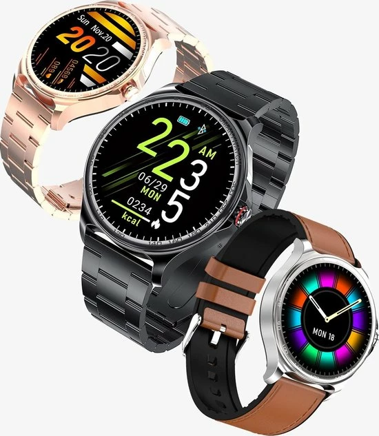 Goedkoop 🛒 Belesy® MARS - Smartwatch Dames - Smartwatch Heren - Horloge - Bloeddruk - ECG - Stappenteller - 1.3 Inch - Kleurenscherm - Full Touch - Zilver - Staal - Schakel 🔔 21 Goedkoop 🛒 Belesy® MARS - Smartwatch Dames - Smartwatch Heren - Horloge - Bloeddruk - ECG - Stappenteller - 1.3 Inch - Kleurenscherm - Full Touch - Zilver - Staal - Schakel 🔔 - Afbeelding 19