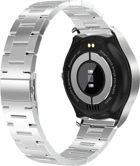 Goedkoop 🛒 Belesy® MARS - Smartwatch Dames - Smartwatch Heren - Horloge - Bloeddruk - ECG - Stappenteller - 1.3 Inch - Kleurenscherm - Full Touch - Zilver - Staal - Schakel 🔔 6 Goedkoop 🛒 Belesy® MARS - Smartwatch Dames - Smartwatch Heren - Horloge - Bloeddruk - ECG - Stappenteller - 1.3 Inch - Kleurenscherm - Full Touch - Zilver - Staal - Schakel 🔔 - Afbeelding 4