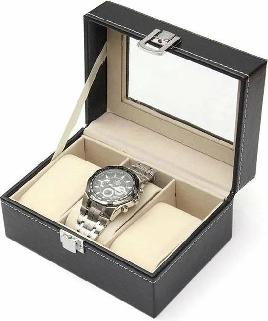 Begroting π Shopmore Horlogebox - Zwart - Geschikt Voor 3 Horloges β 3 Begroting π Shopmore Horlogebox - Zwart - Geschikt Voor 3 Horloges β
