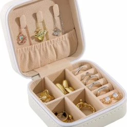 Top 10 🛒 Fliex - Sieradenetui - Mini Beautycase - Reisetui Sieraden - Wit ⌛ -Sieraden-horloges Winkel 550x670