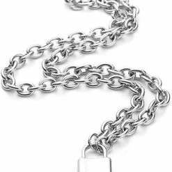 Gloednieuw 🌟 Kasey Ketting Met Slotje 45cm - Zilverkleurig 😀 -Sieraden-horloges Winkel 550x672