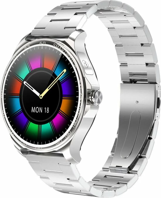 Goedkoop 🛒 Belesy® MARS - Smartwatch Dames - Smartwatch Heren - Horloge - Bloeddruk - ECG - Stappenteller - 1.3 Inch - Kleurenscherm - Full Touch - Zilver - Staal - Schakel 🔔 5 Goedkoop 🛒 Belesy® MARS - Smartwatch Dames - Smartwatch Heren - Horloge - Bloeddruk - ECG - Stappenteller - 1.3 Inch - Kleurenscherm - Full Touch - Zilver - Staal - Schakel 🔔 - Afbeelding 3
