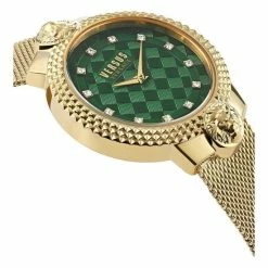 Begroting π Versus Versace Mouffetard Gold Green Swarovski - Dameshorloge - VSPLK1620 - Goud - Green - RVS Mesh Horlogeband - 38 MM β 11 Begroting π Versus Versace Mouffetard Gold Green Swarovski - Dameshorloge - VSPLK1620 - Goud - Green - RVS Mesh Horlogeband - 38 MM β -Sieraden-horloges Winkel 550x681 1