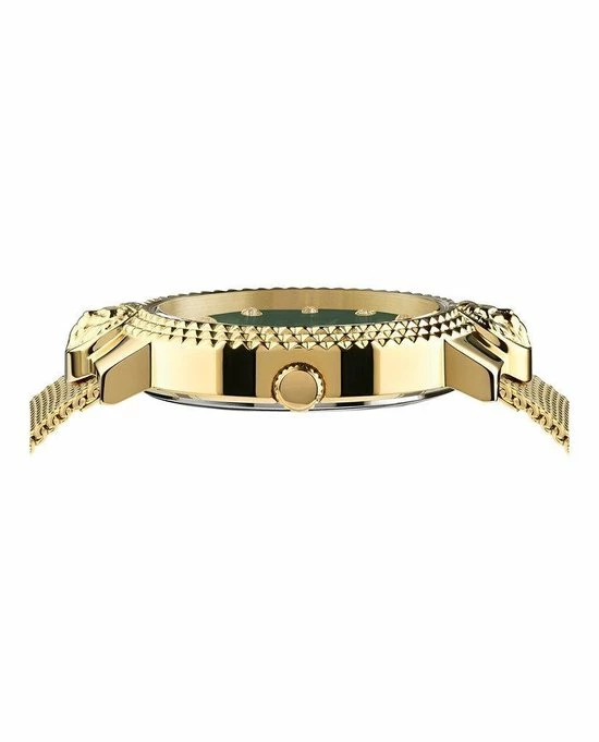 Begroting π Versus Versace Mouffetard Gold Green Swarovski - Dameshorloge - VSPLK1620 - Goud - Green - RVS Mesh Horlogeband - 38 MM β 4 Begroting π Versus Versace Mouffetard Gold Green Swarovski - Dameshorloge - VSPLK1620 - Goud - Green - RVS Mesh Horlogeband - 38 MM β - Afbeelding 2