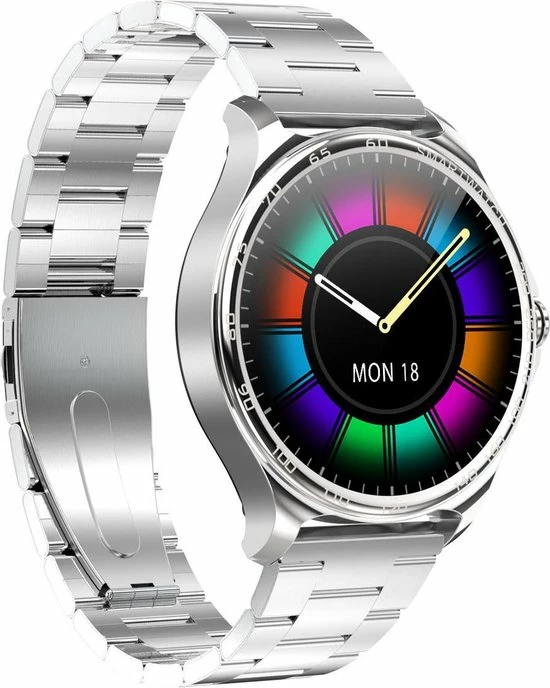 Goedkoop 🛒 Belesy® MARS - Smartwatch Dames - Smartwatch Heren - Horloge - Bloeddruk - ECG - Stappenteller - 1.3 Inch - Kleurenscherm - Full Touch - Zilver - Staal - Schakel 🔔 4 Goedkoop 🛒 Belesy® MARS - Smartwatch Dames - Smartwatch Heren - Horloge - Bloeddruk - ECG - Stappenteller - 1.3 Inch - Kleurenscherm - Full Touch - Zilver - Staal - Schakel 🔔 - Afbeelding 2