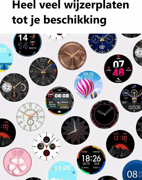 Aanbiedingen 😉 Belesy® Eighteen - Smartwatch Dames - Smartwatch Heren - Horloge - Full Circle - Super Mooi Scherm - 18 Wijzerplaten - Stappenteller - Bloeddruk - Mutli Sport - Milanees - Staal - Goud 😀 25 Aanbiedingen 😉 Belesy® Eighteen - Smartwatch Dames - Smartwatch Heren - Horloge - Full Circle - Super Mooi Scherm - 18 Wijzerplaten - Stappenteller - Bloeddruk - Mutli Sport - Milanees - Staal - Goud 😀 - Afbeelding 24