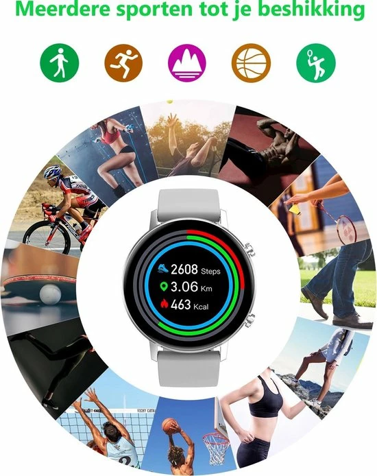 Aanbiedingen 😉 Belesy® Eighteen - Smartwatch Dames - Smartwatch Heren - Horloge - Full Circle - Super Mooi Scherm - 18 Wijzerplaten - Stappenteller - Bloeddruk - Mutli Sport - Milanees - Staal - Goud 😀 28 Aanbiedingen 😉 Belesy® Eighteen - Smartwatch Dames - Smartwatch Heren - Horloge - Full Circle - Super Mooi Scherm - 18 Wijzerplaten - Stappenteller - Bloeddruk - Mutli Sport - Milanees - Staal - Goud 😀 - Afbeelding 27