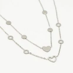 Goedkoop 🧨 Glow Adora - Kettingen - Moeder & Dochter Set - Bestfriends - Zilver 🔔 -Sieraden-horloges Winkel 550x699 2