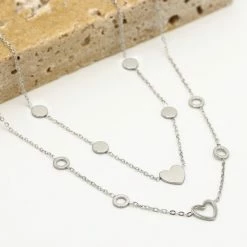 Goedkoop ๐งจ Glow Adora - Kettingen - Moeder & Dochter Set - Bestfriends - Zilver ๐