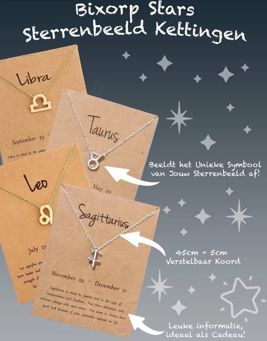 Begroting 🤩 Bixorp Stars Vissen / Pisces Ketting Goudkleurig - Sterrenbeeld Hanger - Cadeau Voor Haar - Cadeau Voor Sinterklaas - Cadeau Voor Kerst ✨ 7 Begroting 🤩 Bixorp Stars Vissen / Pisces Ketting Goudkleurig - Sterrenbeeld Hanger - Cadeau Voor Haar - Cadeau Voor Sinterklaas - Cadeau Voor Kerst ✨ - Afbeelding 5