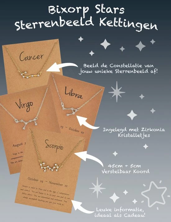 Nieuw β Bixorp Stars Stier / Taurus Ketting Met Zirkonia Kristalletjes Goudkleurig - Sterrenbeeld Hanger - Cadeau Voor Haar - Cadeau Voor Sinterklaas - Cadeau Voor Kerst π 5 Nieuw β Bixorp Stars Stier / Taurus Ketting Met Zirkonia Kristalletjes Goudkleurig - Sterrenbeeld Hanger - Cadeau Voor Haar - Cadeau Voor Sinterklaas - Cadeau Voor Kerst π - Afbeelding 3