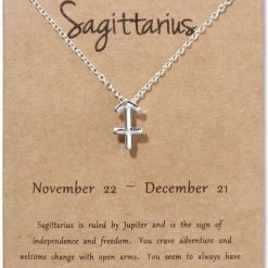 Flash-uitverkoop 🧨 Bixorp Stars Boogschutter / Sagittarius Ketting Zilverkleurig - Sterrenbeeld Hanger - Cadeau Voor Haar - Cadeau Voor Sinterklaas - Cadeau Voor Kerst 😉