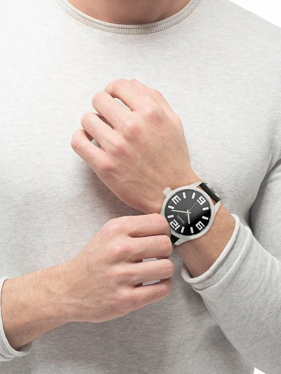 Beste Verkoop π OOZOO Timepieces C1004 - Horloge - 50 Mm - Leer - Zwart β 7 Beste Verkoop π OOZOO Timepieces C1004 - Horloge - 50 Mm - Leer - Zwart β - Afbeelding 5