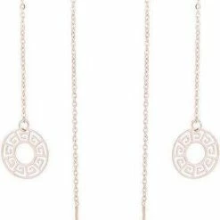 Gloednieuw 😍 Aramat Jewels ® - Stalen Doortrekoorbellen Rosékleurig Boho Dames ✔️