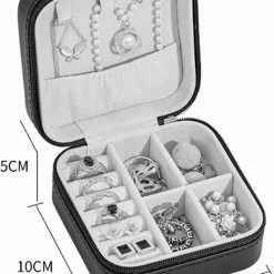 Top 10 🛒 Fliex - Sieradenetui - Mini Beautycase - Reisetui Sieraden - Wit ⌛ -Sieraden-horloges Winkel 550x754