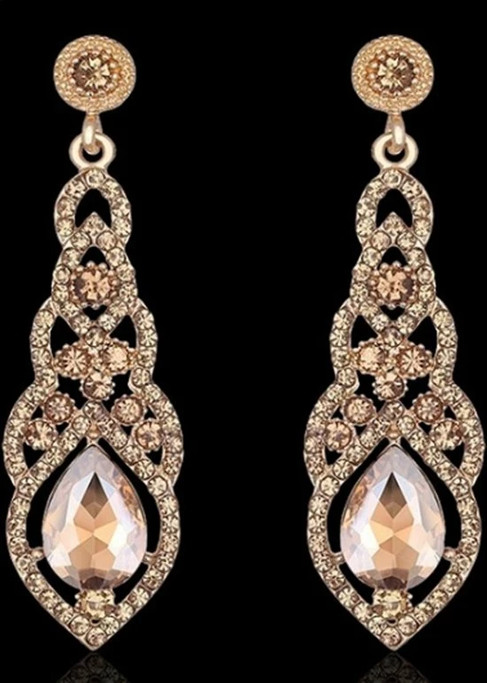 Aanbiedingen β Victorious Dames Oorbellen – Zirkonia Kristal Druppel Oorhangers – Roségoud/Champagne – 6cm π 9 Aanbiedingen β Victorious Dames Oorbellen – Zirkonia Kristal Druppel Oorhangers – Roségoud/Champagne – 6cm π - Afbeelding 7