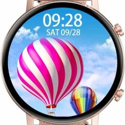 Aanbiedingen 😉 Belesy® Eighteen - Smartwatch Dames - Smartwatch Heren - Horloge - Full Circle - Super Mooi Scherm - 18 Wijzerplaten - Stappenteller - Bloeddruk - Mutli Sport - Milanees - Staal - Goud 😀