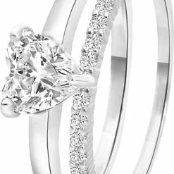 Hete verkoop ❤️ Lucardi - Dames Dubbele Ring Met Zirkonia Hart - Ring - Cadeau - Echt Zilver - Zilverkleurig ✨ 15 Hete verkoop ❤️ Lucardi - Dames Dubbele Ring Met Zirkonia Hart - Ring - Cadeau - Echt Zilver - Zilverkleurig ✨ -Sieraden-horloges Winkel 550x812