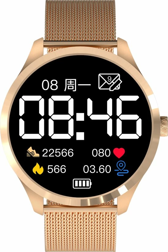 Goedkoopste ⌛ Belesy® Y6 Pro 2022 - Smartwatch Dames - Smartwatch Heren - Android - IOS - Horloge - 1.28 Inch - Kleurenscherm - Stappenteller - Bloeddruk - Hartslag - 75+ Wijzerplaten - Sporten - Staal - Goud 🥰 4 Goedkoopste ⌛ Belesy® Y6 Pro 2022 - Smartwatch Dames - Smartwatch Heren - Android - IOS - Horloge - 1.28 Inch - Kleurenscherm - Stappenteller - Bloeddruk - Hartslag - 75+ Wijzerplaten - Sporten - Staal - Goud 🥰 - Afbeelding 2