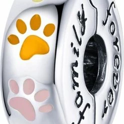 Coupon 🧨 Pootjes Family Forever Clip Bedel | Stopper Bead | Bedels Beads Cadeau | Zilverana | Geschikt Voor Biagi , Pandora , Trollbeads Armband | 925 Zilver ✔️